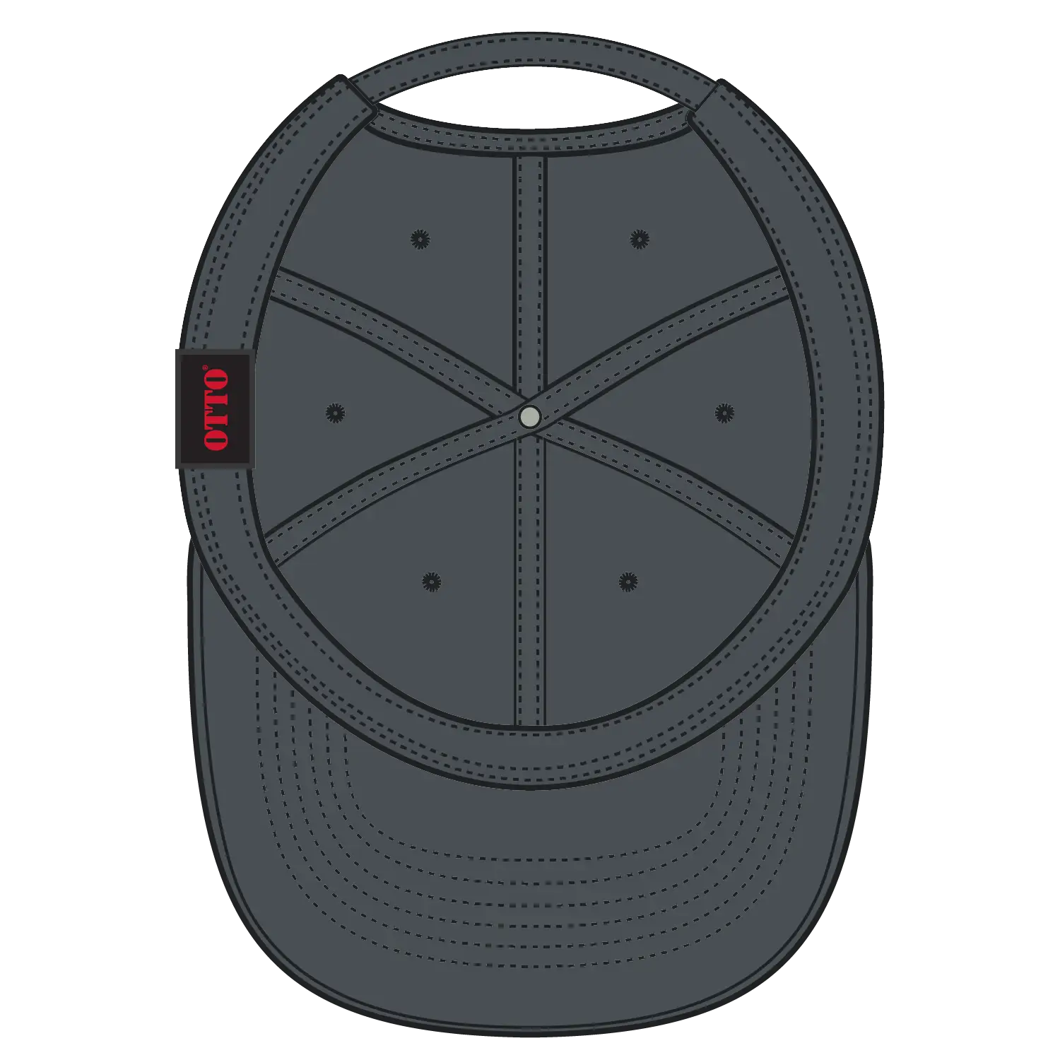 OTTO 18-1248 6 Panel Low Profile Dad Cap - Char. Gray - Char. Gray / 6 1/2’’ - 7 5/8’’