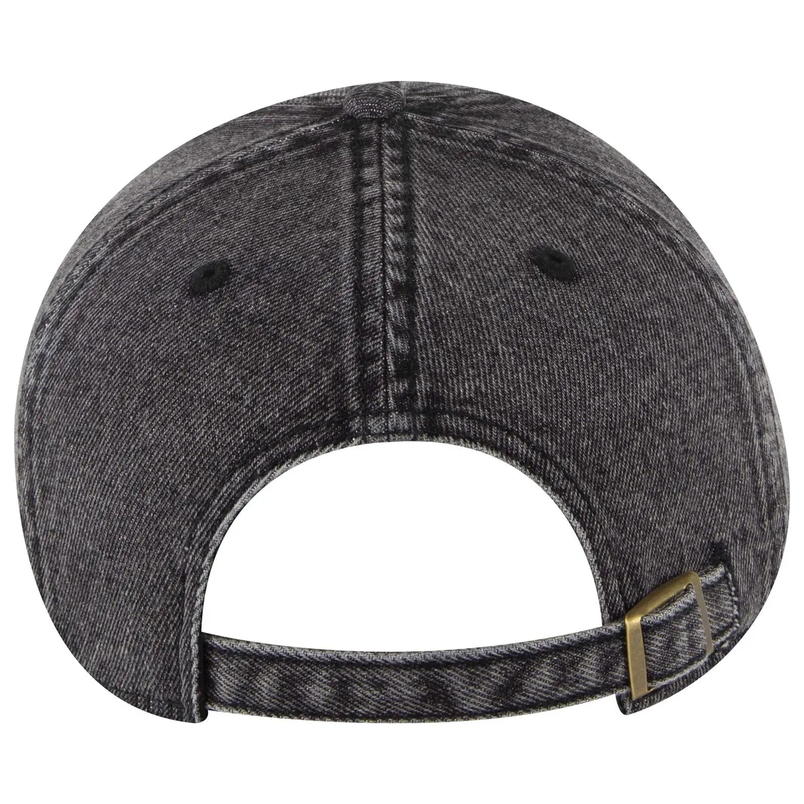 OTTO 18-1248 6 Panel Low Profile Dad Cap - Deep Black - Deep Black / 6 1/2’’ - 7 5/8’’