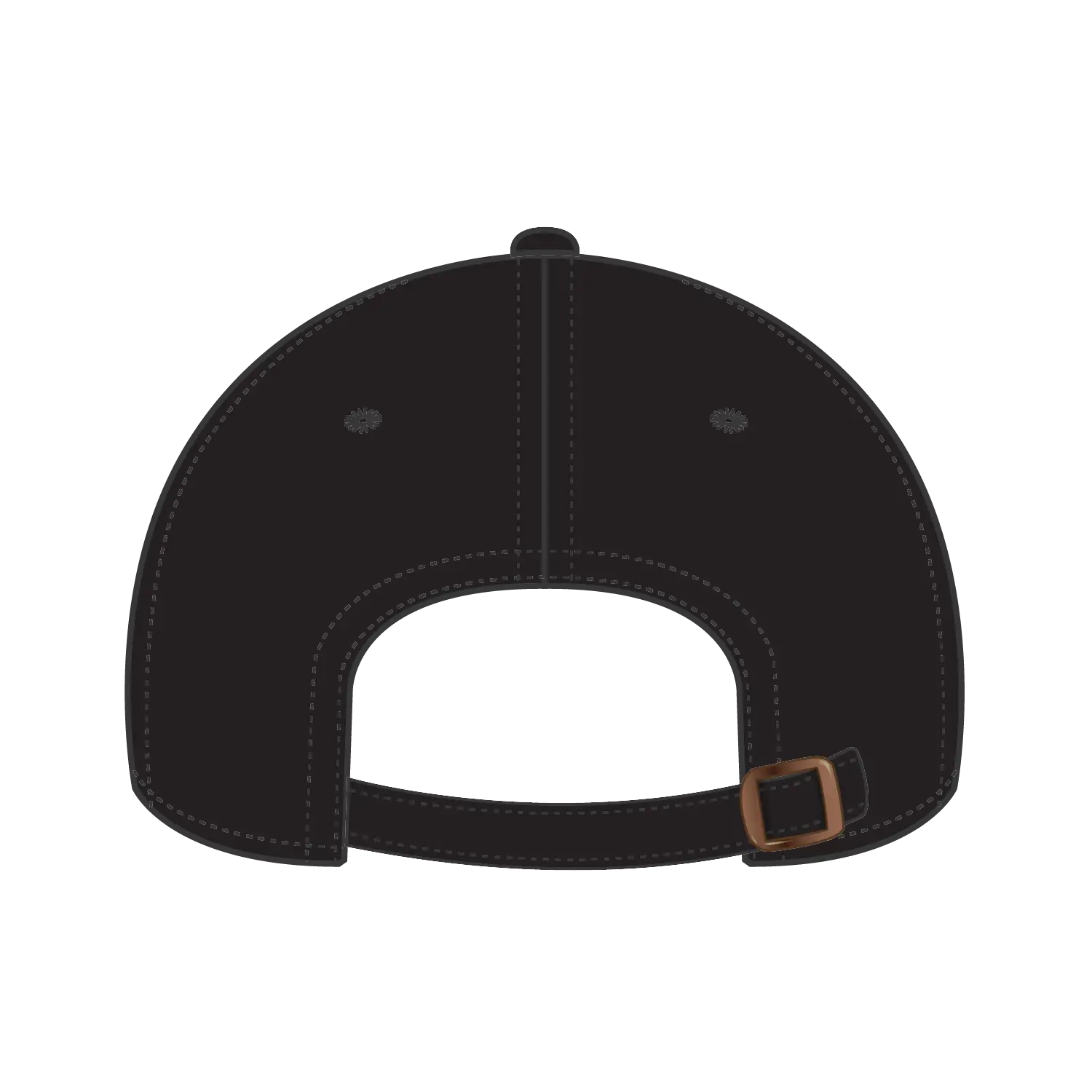 OTTO 18-1248 6 Panel Low Profile Dad Cap - Deep Black - Deep Black / 6 1/2’’ - 7 5/8’’