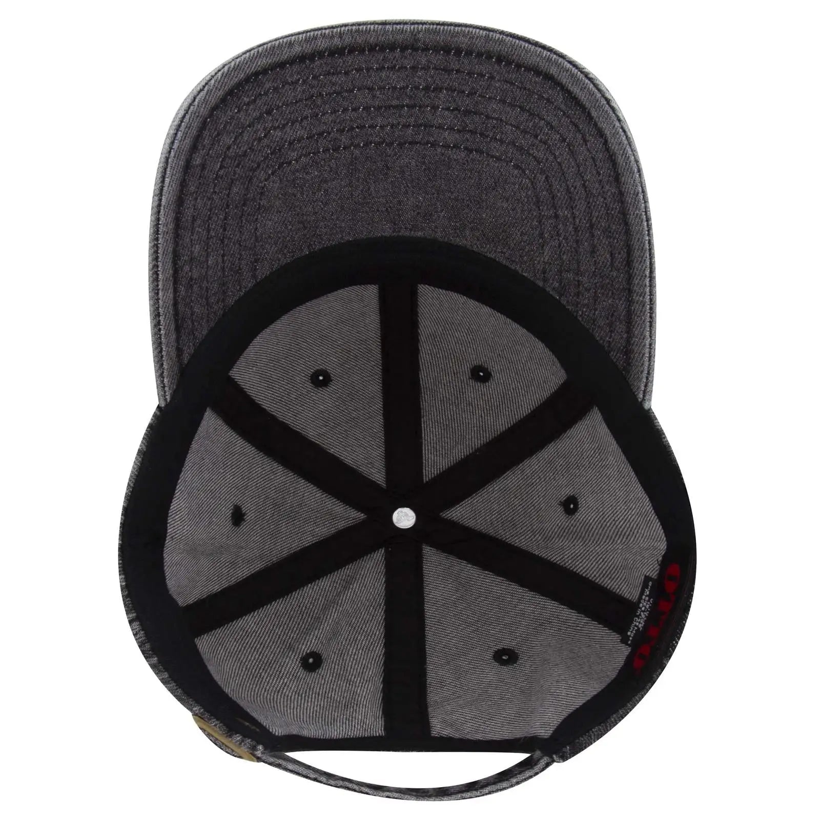 OTTO 18-1248 6 Panel Low Profile Dad Cap - Deep Black - Deep Black / 6 1/2’’ - 7 5/8’’