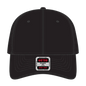 OTTO 18-1248 6 Panel Low Profile Dad Cap - Deep Black - Deep Black / 6 1/2’’ - 7 5/8’’