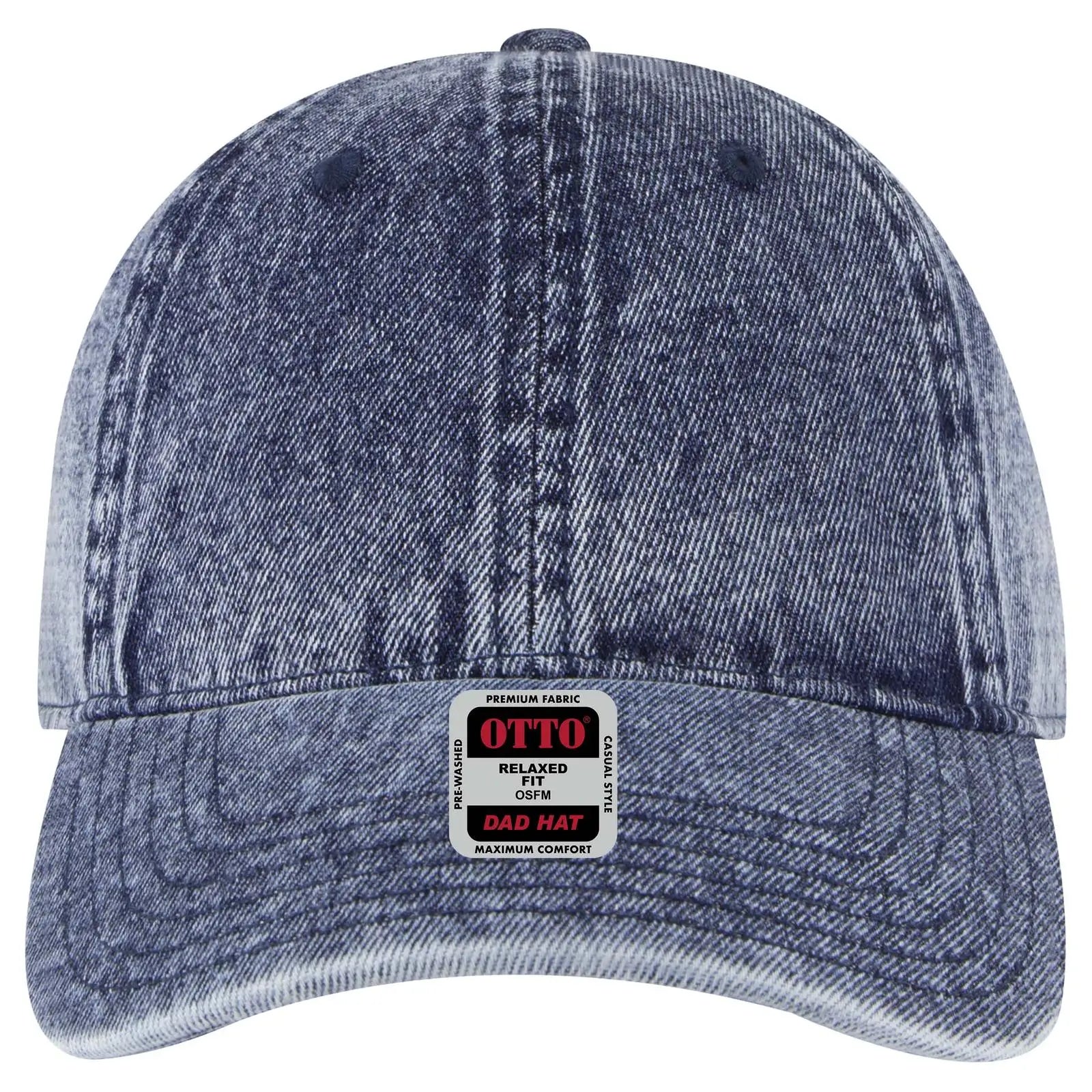 OTTO 18-1248 6 Panel Low Profile Dad Cap - Deep Navy - Deep Navy / 6 1/2’’ - 7 5/8’’