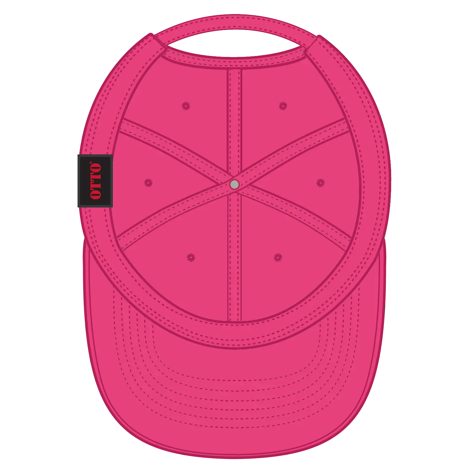 OTTO 18-1248 6 Panel Low Profile Dad Cap - Hot Pink - Hot Pink / 6 1/2’’ - 7 5/8’’