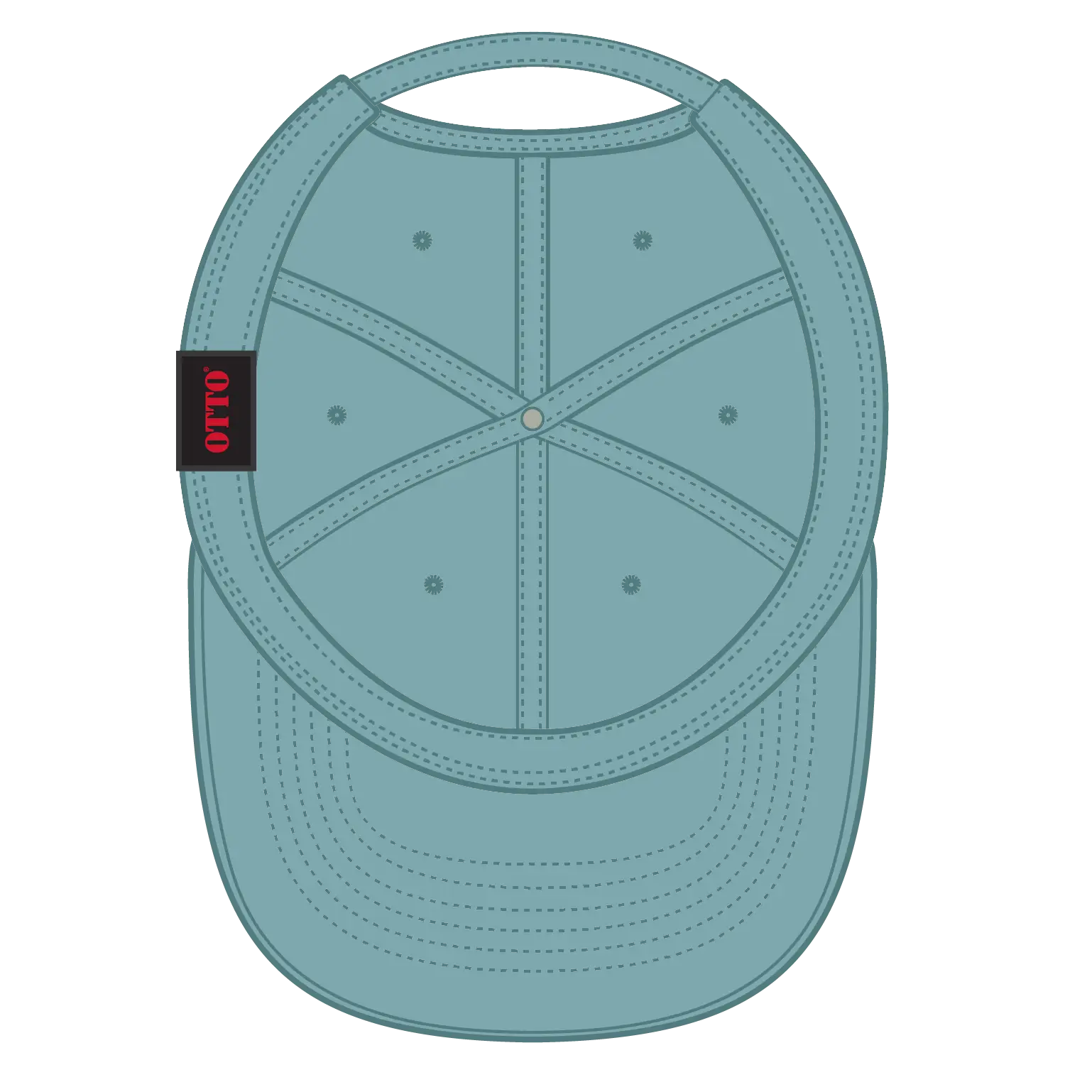 OTTO 18-1248 6 Panel Low Profile Dad Cap - Lt. Blue - Lt. Blue / 6 1/2’’ - 7 5/8’’