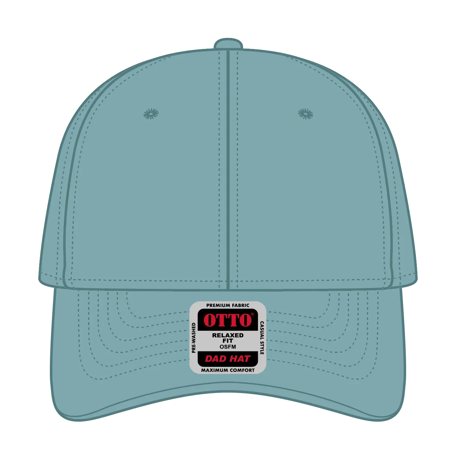 OTTO 18-1248 6 Panel Low Profile Dad Cap - Lt. Blue - Lt. Blue / 6 1/2’’ - 7 5/8’’