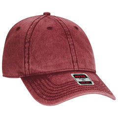 OTTO 18-1248 6 Panel Low Profile Dad Cap - Maroon - Maroon / 6 1/2’’ - 7 5/8’’