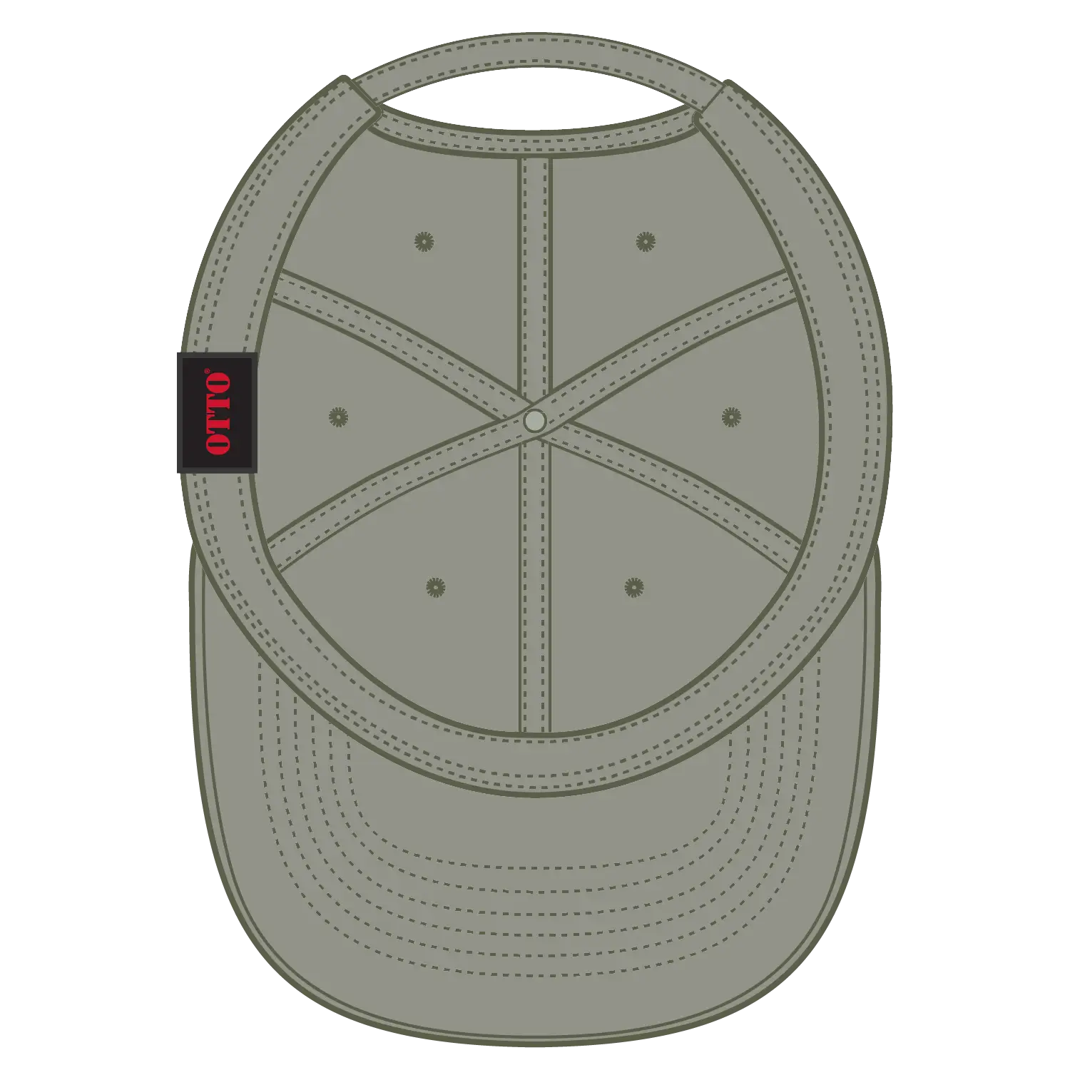 OTTO 18-1248 6 Panel Low Profile Dad Cap - Ol. Green - Ol. Green / 6 1/2’’ - 7 5/8’’