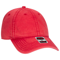 OTTO 18-1248 6 Panel Low Profile Dad Cap - Red - Red / 6 1/2’’ - 7 5/8’’