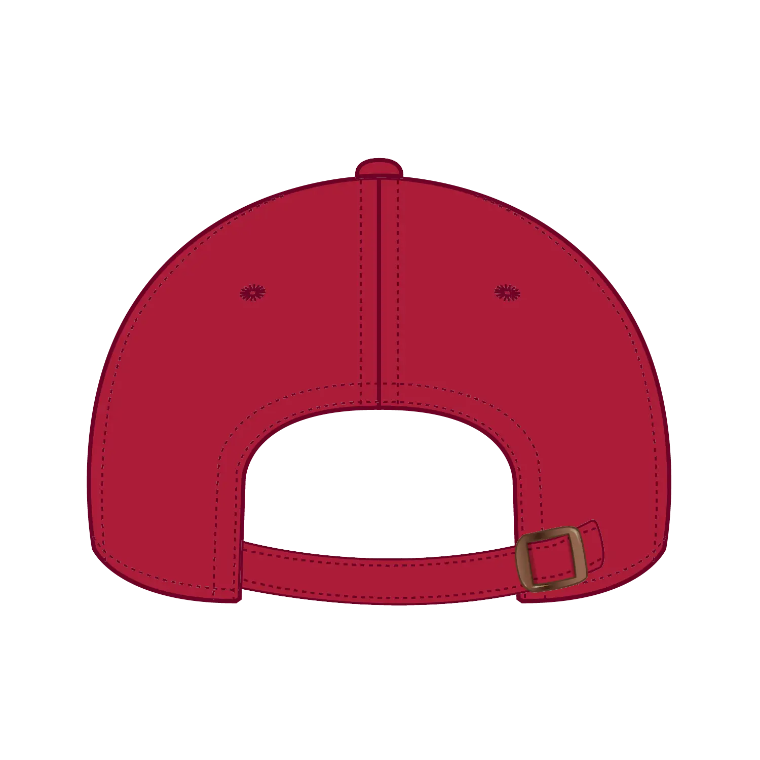 OTTO 18-1248 6 Panel Low Profile Dad Cap - Red - Red / 6 1/2’’ - 7 5/8’’