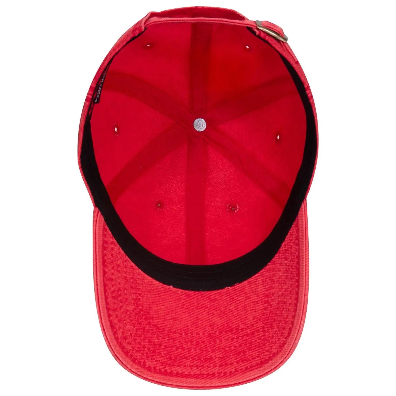 OTTO 18-1248 6 Panel Low Profile Dad Cap - Red - Red / 6 1/2’’ - 7 5/8’’