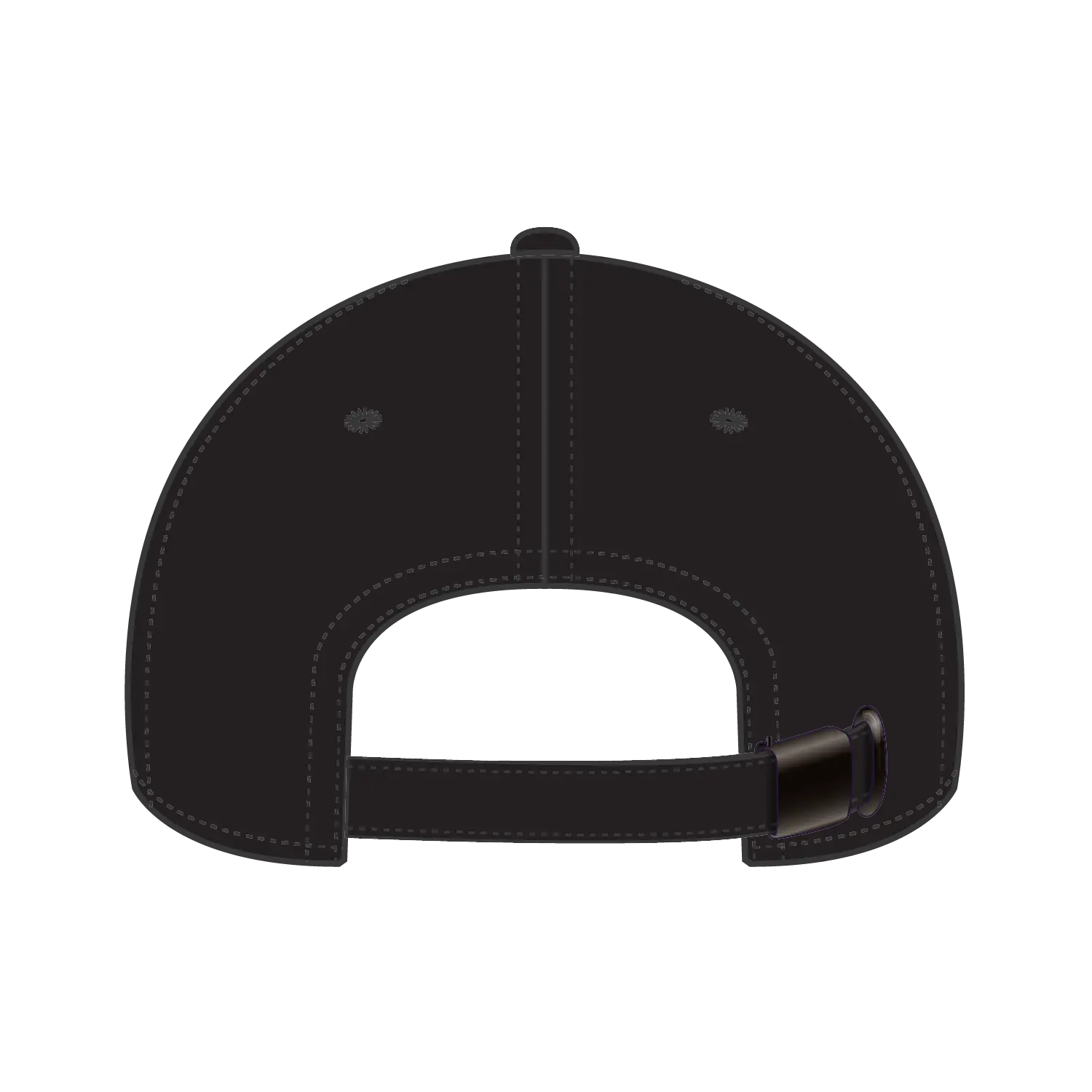 OTTO 18-1249 6 Panel Low Profile Dad Cap - Black - Black / 6 1/2’’ - 7 5/8’’