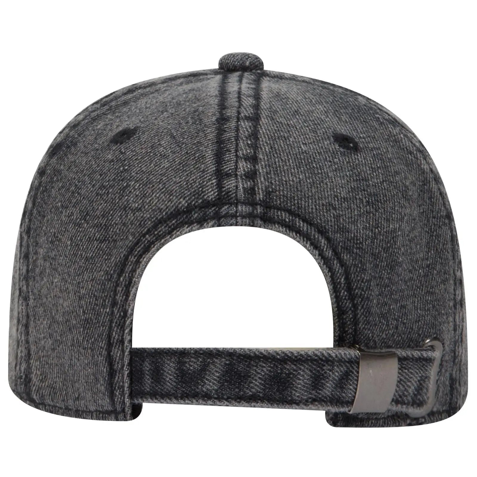 OTTO 18-1249 6 Panel Low Profile Dad Cap - Black - Black / 6 1/2’’ - 7 5/8’’