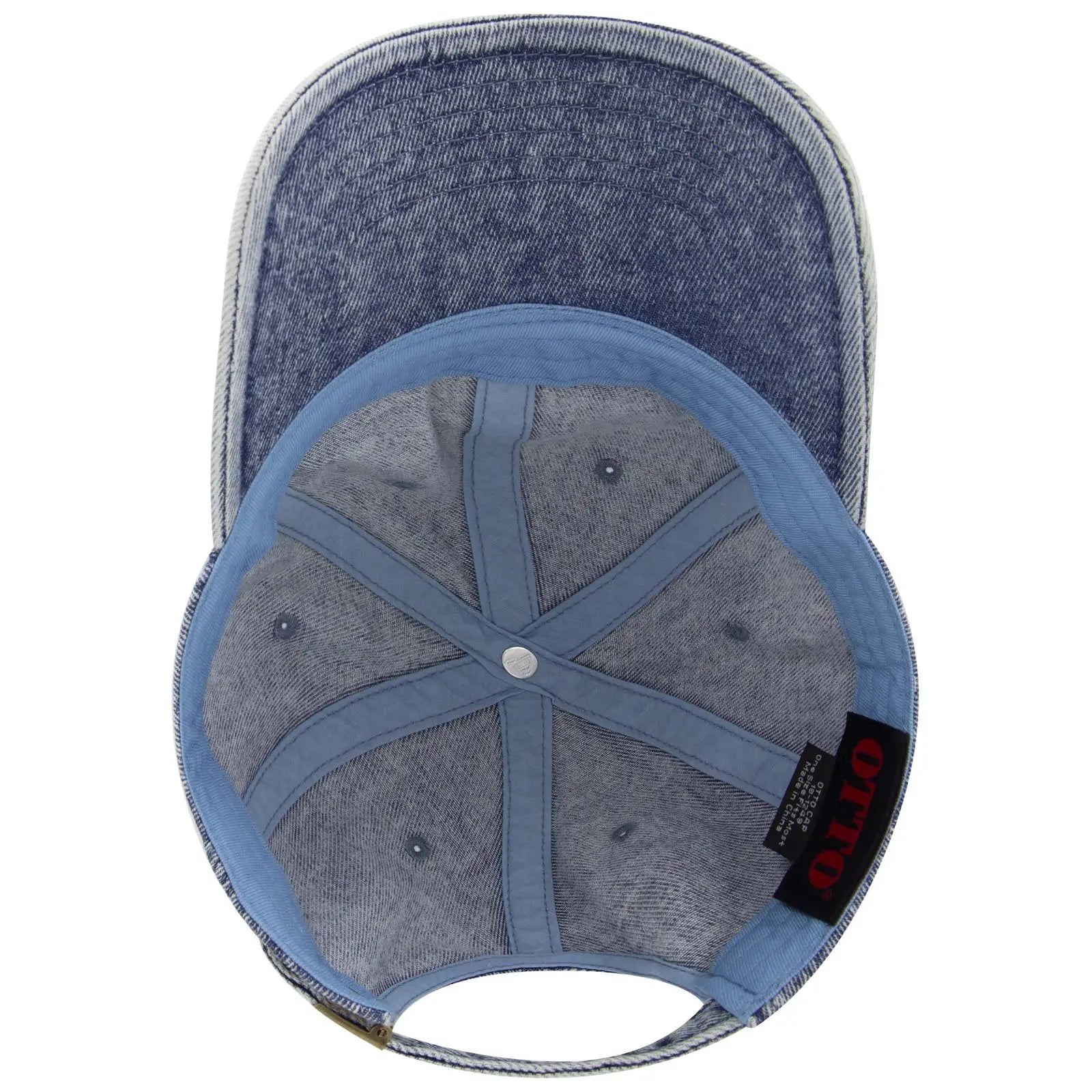 OTTO 18-1249 6 Panel Low Profile Dad Cap - Lt. Blue - Lt. Blue / 6 1/2’’ - 7 5/8’’