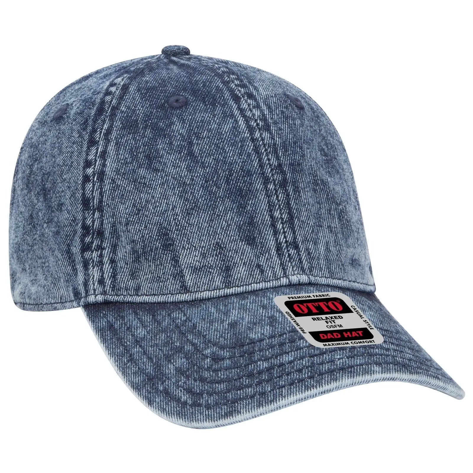 OTTO 18-1249 6 Panel Low Profile Dad Cap - Navy - Navy / 6 1/2’’ - 7 5/8’’