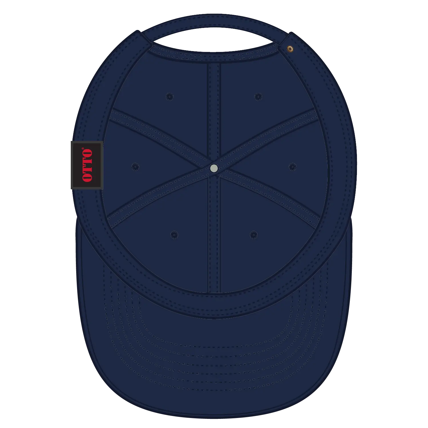 OTTO 18-1249 6 Panel Low Profile Dad Cap - Navy - Navy / 6 1/2’’ - 7 5/8’’