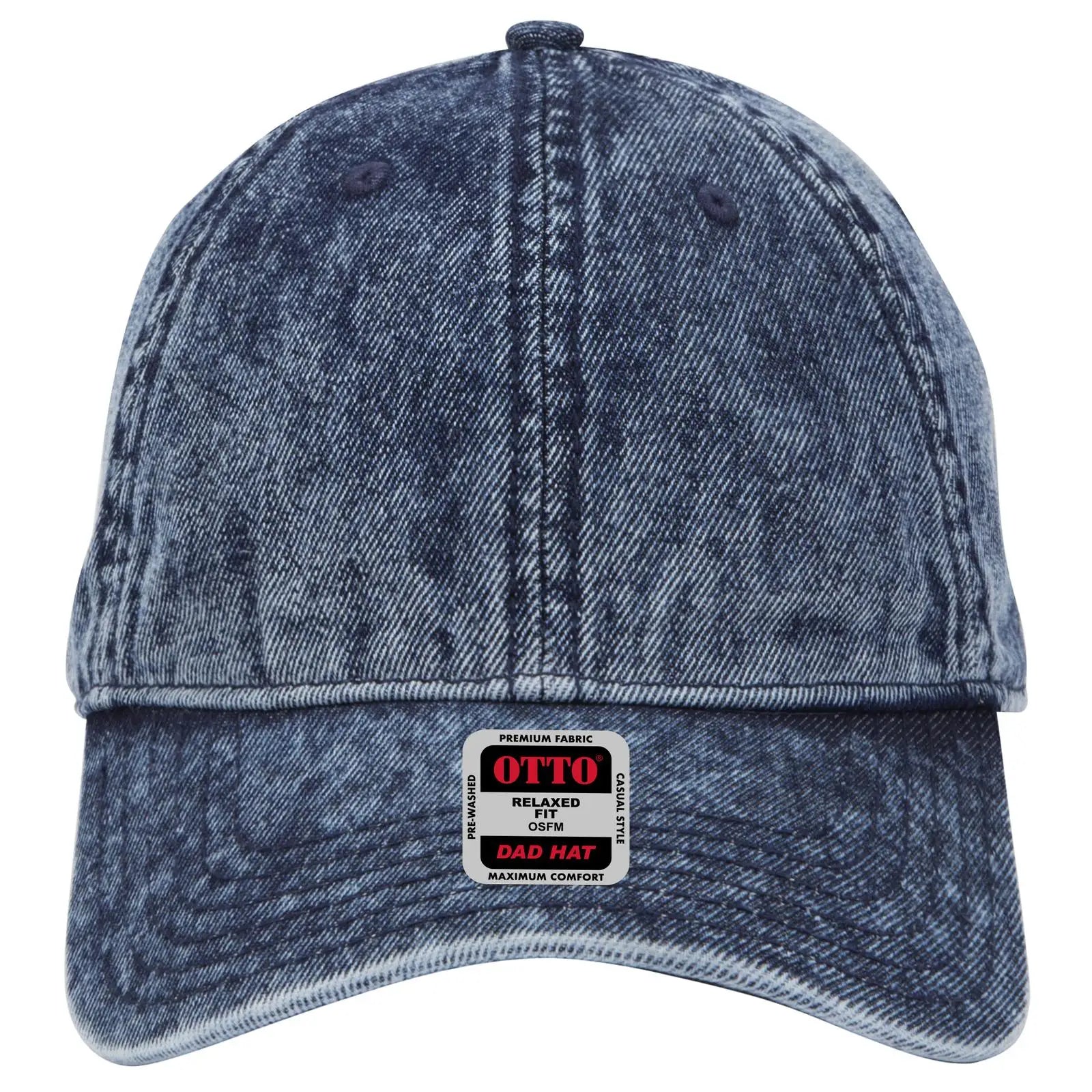OTTO 18-1249 6 Panel Low Profile Dad Cap - Navy - Navy / 6 1/2’’ - 7 5/8’’
