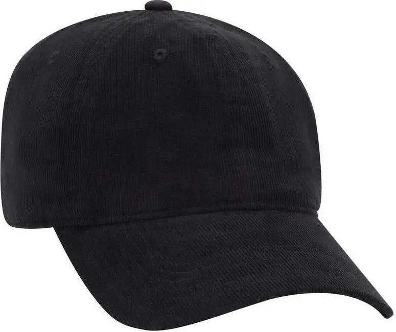 OTTO 18-1272 6 Panel Low Profile Baseball Cap - Black - Black / One Size Fits Most