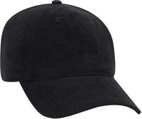 OTTO 18-1272 6 Panel Low Profile Baseball Cap - Black - Black / One Size Fits Most