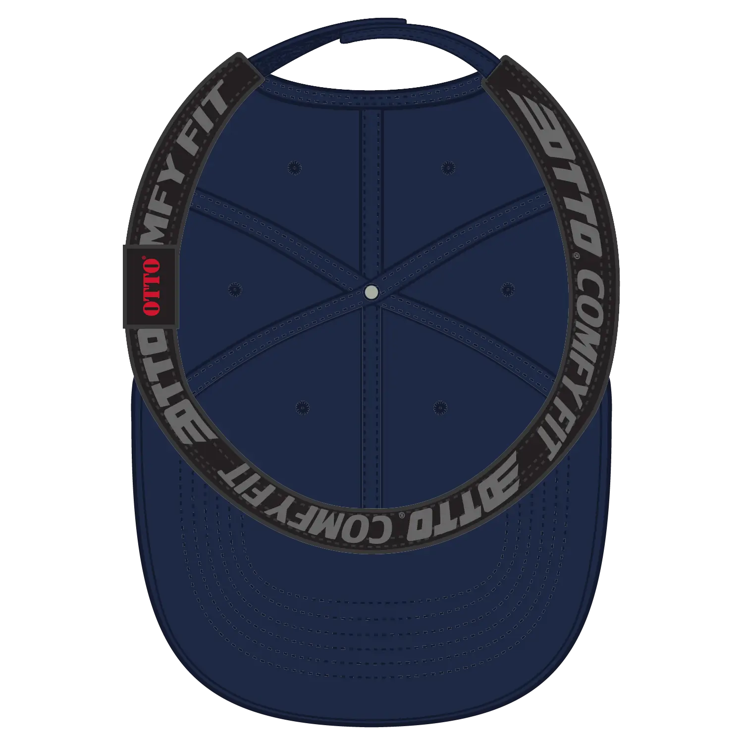 OTTO 18-1282 ’OTTO Comfy Fit’ 6 Panel Low Profile Dad Cap - Navy - Navy / 6 1/2’’ - 7 5/8’’