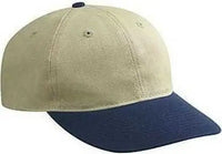 OTTO 18-179 Washed Bull Denim Low Profile Pro Style Cap with 6 Embroidered Eyelets - Navy Khaki - Navy Khaki / One Size