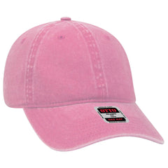 OTTO 18-202 6 Panel Low Profile Dad Cap - Azalea - Azalea / 6 1/2’’ - 7 5/8’’