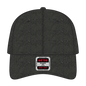 OTTO 18-202 6 Panel Low Profile Dad Cap - Black - Black / 6 1/2’’ - 7 5/8’’