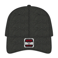 OTTO 18-202 6 Panel Low Profile Dad Cap - Black - Black / 6 1/2’’ - 7 5/8’’