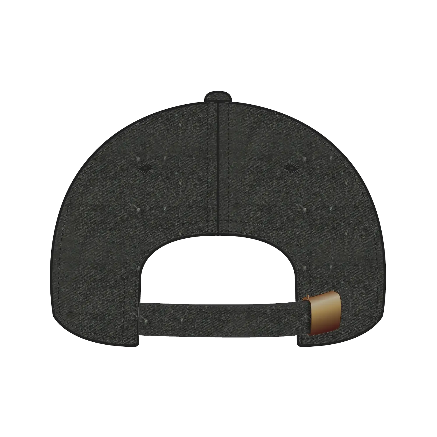 OTTO 18-202 6 Panel Low Profile Dad Cap - Black - Black / 6 1/2’’ - 7 5/8’’