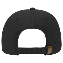 OTTO 18-202 6 Panel Low Profile Dad Cap - Black - Black / 6 1/2’’ - 7 5/8’’