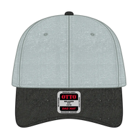 OTTO 18-202 6 Panel Low Profile Dad Cap - Blk/Gry - Blk/Gry / 6 1/2’’ - 7 5/8’’