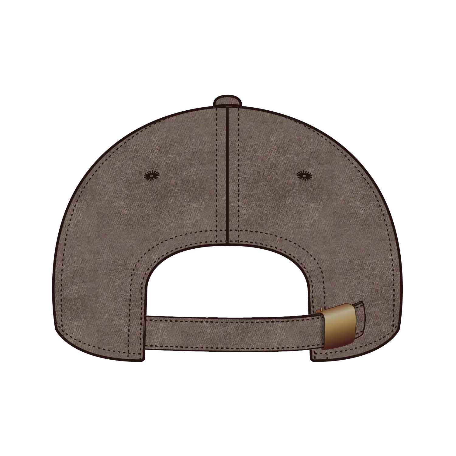 OTTO 18-202 6 Panel Low Profile Dad Cap - Brown - Brown / 6 1/2’’ - 7 5/8’’