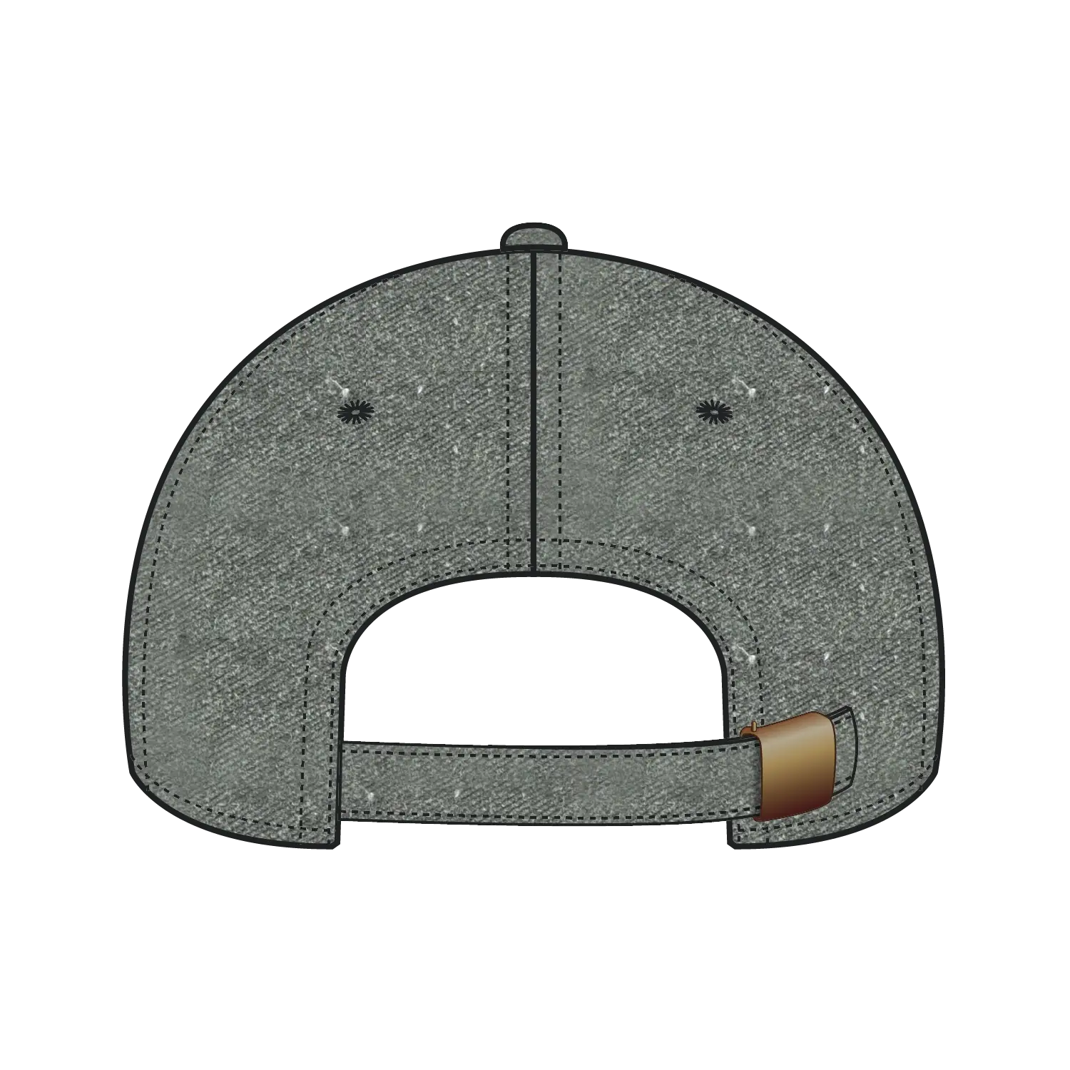 OTTO 18-202 6 Panel Low Profile Dad Cap - Char. Gray - Char. Gray / 6 1/2’’ - 7 5/8’’