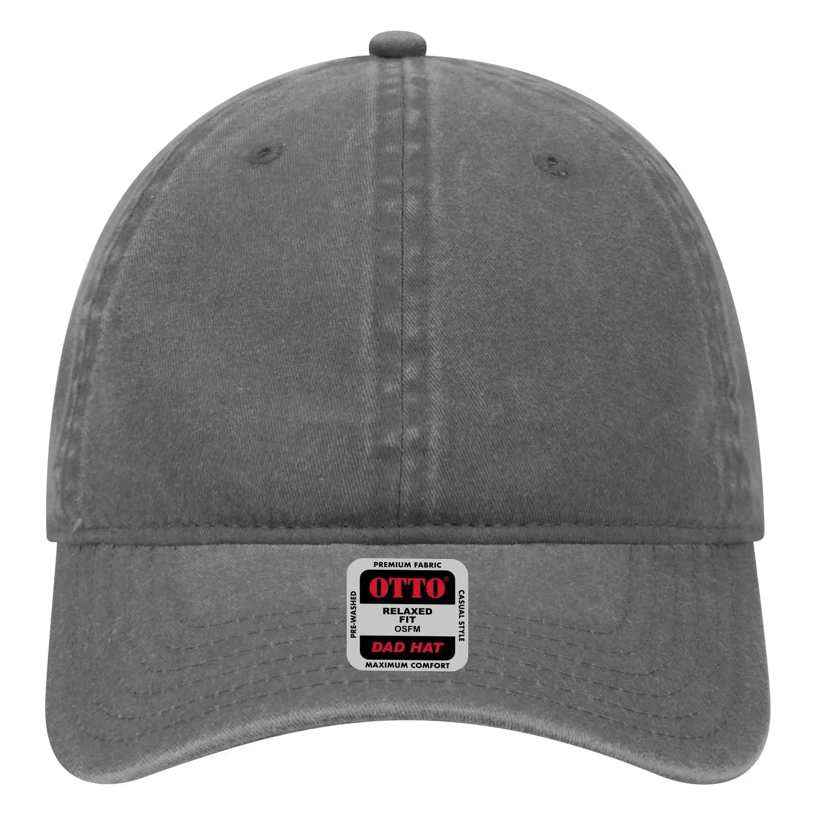 OTTO 18-202 6 Panel Low Profile Dad Cap - Char. Gray - Char. Gray / 6 1/2’’ - 7 5/8’’