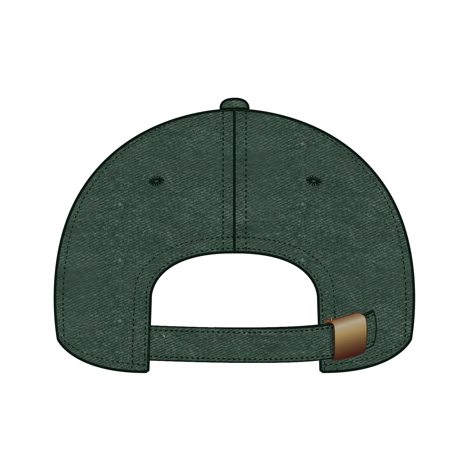 OTTO 18-202 6 Panel Low Profile Dad Cap - Dk. Green - Dk. Green / 6 1/2’’ - 7 5/8’’