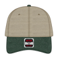 OTTO 18-202 6 Panel Low Profile Dad Cap - Dk.Grn/Kha - Dk.Grn/Kha / 6 1/2’’ - 7 5/8’’