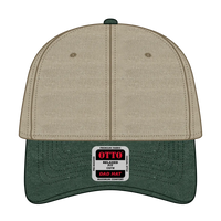 OTTO 18-202 6 Panel Low Profile Dad Cap - Dk.Grn/Kha - Dk.Grn/Kha / 6 1/2’’ - 7 5/8’’