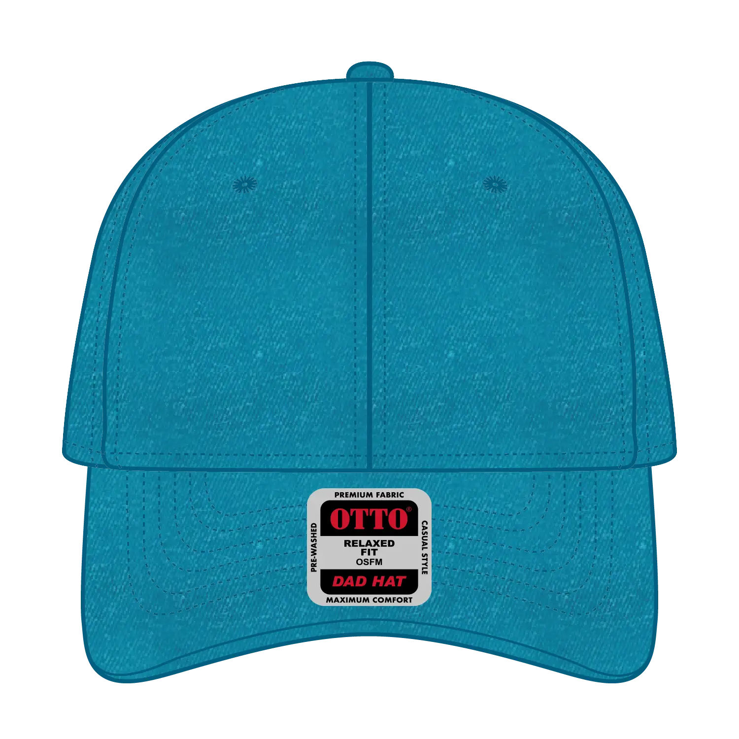 OTTO 18-202 6 Panel Low Profile Dad Cap - Lake Blue - Lake Blue / 6 1/2’’ - 7 5/8’’