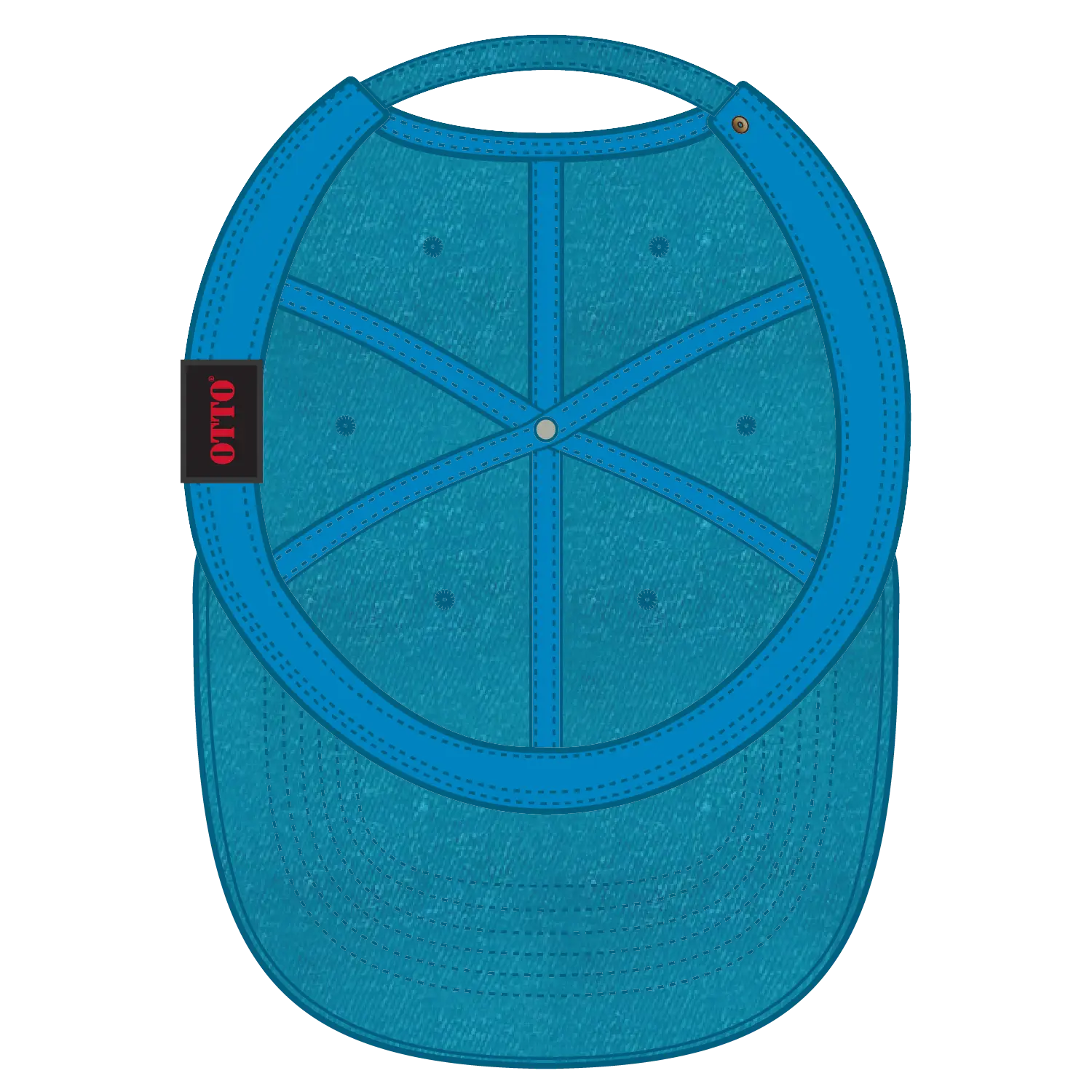 OTTO 18-202 6 Panel Low Profile Dad Cap - Lake Blue - Lake Blue / 6 1/2’’ - 7 5/8’’