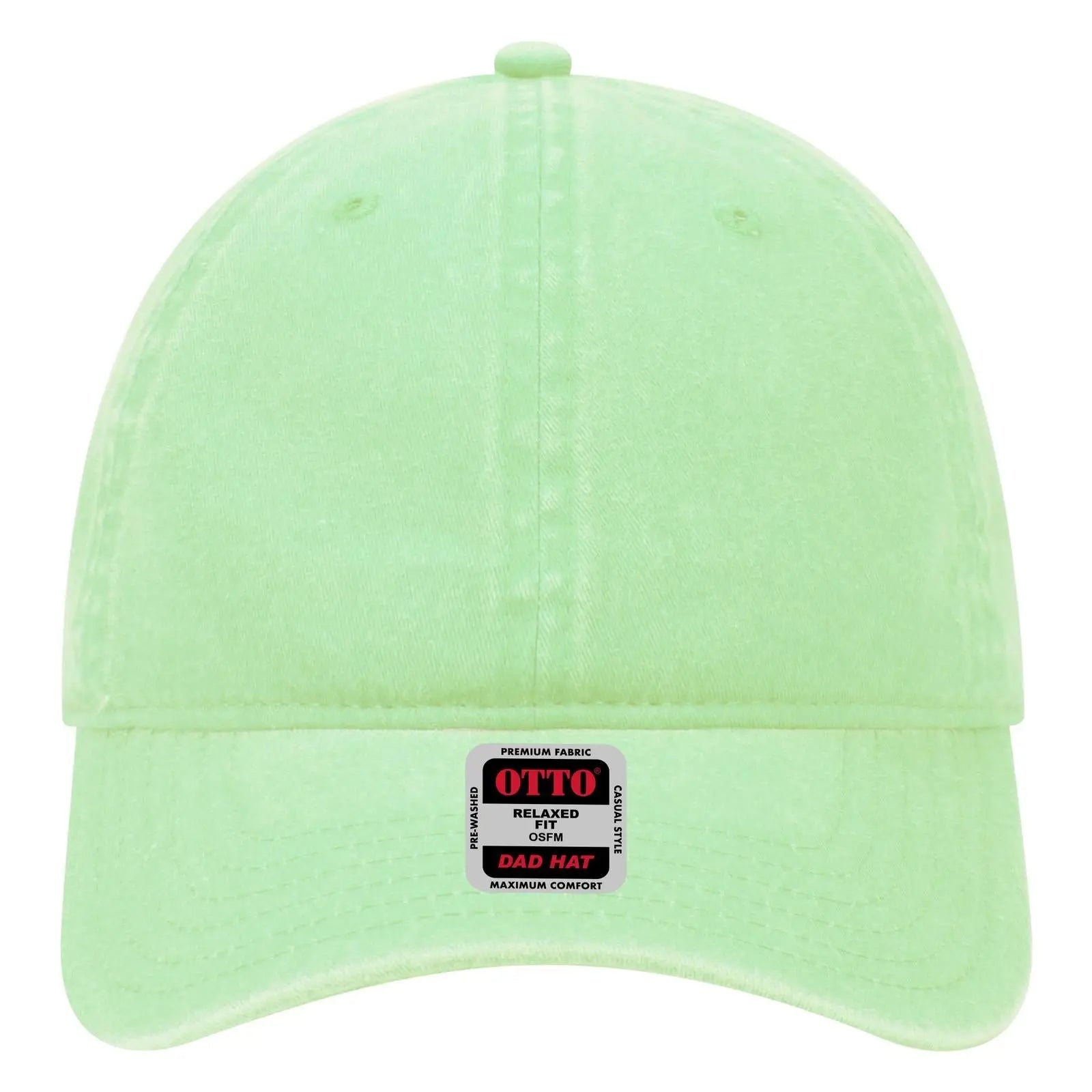 OTTO 18-202 6 Panel Low Profile Dad Cap - Lime - Lime / 6 1/2’’ - 7 5/8’’