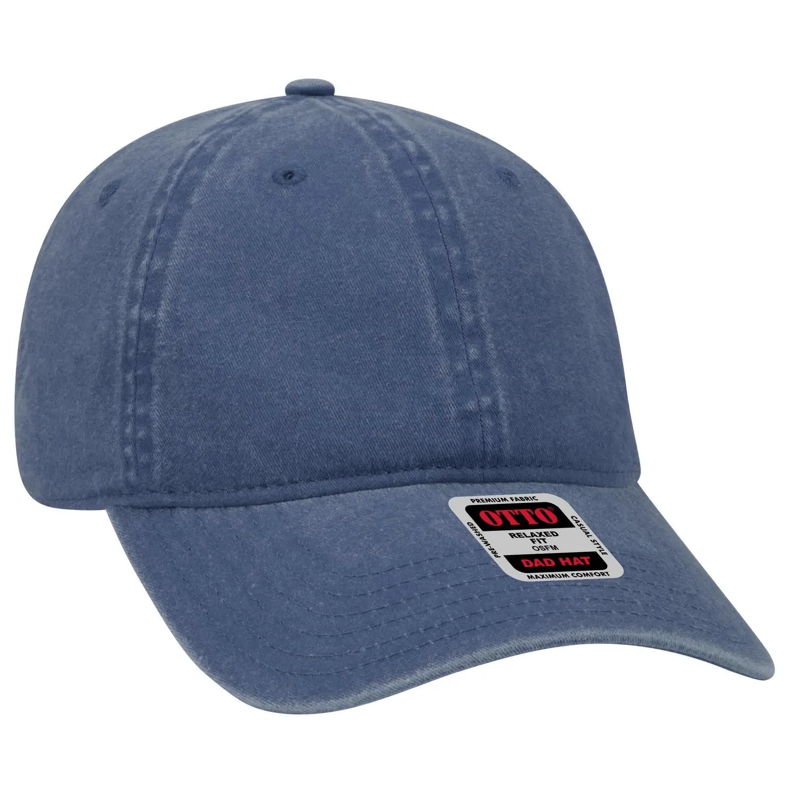 OTTO 18-202 6 Panel Low Profile Dad Cap - Navy - Navy / 6 1/2’’ - 7 5/8’’