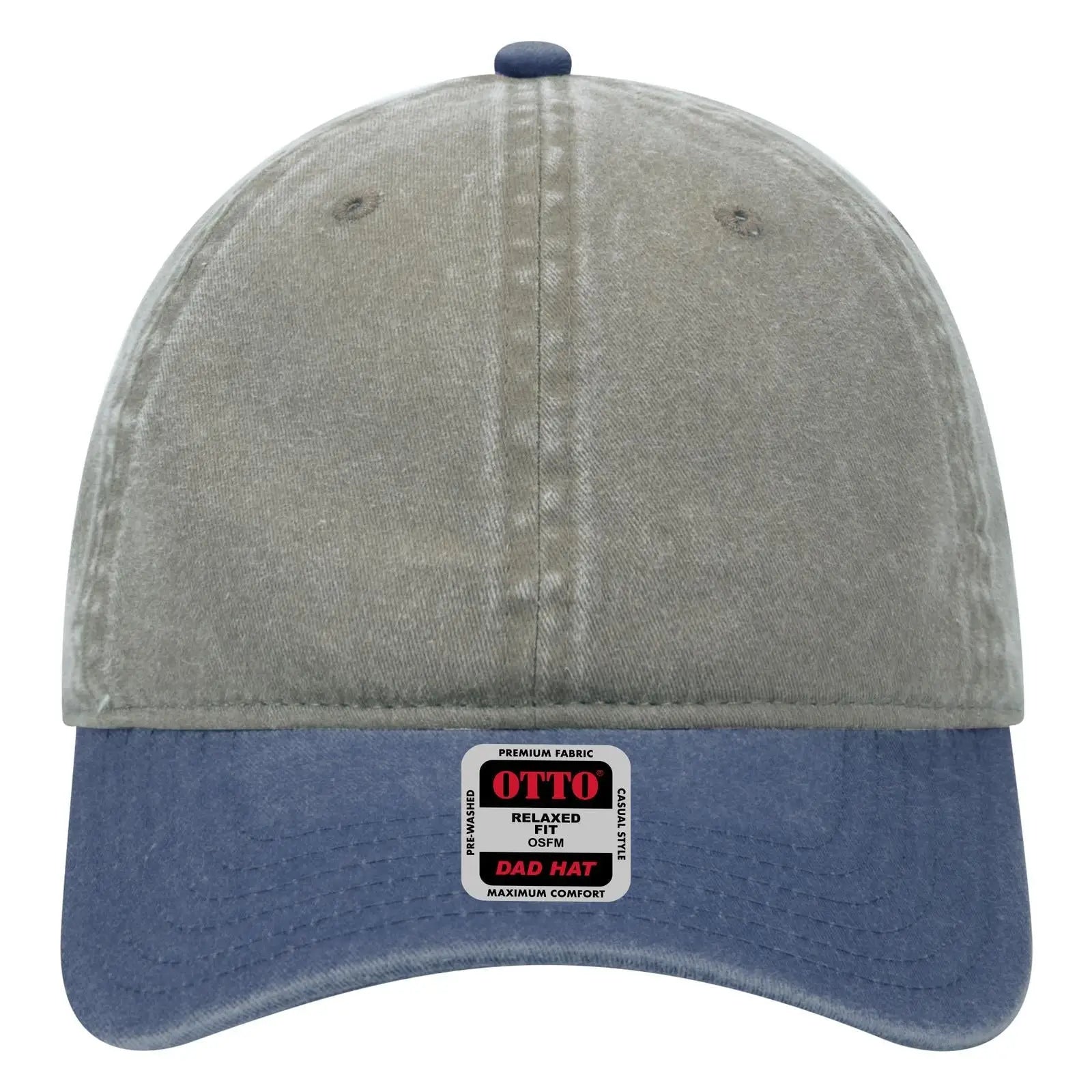 OTTO 18-202 6 Panel Low Profile Dad Cap - Nvy/Gry - Nvy/Gry / 6 1/2’’ - 7 5/8’’