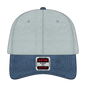 OTTO 18-202 6 Panel Low Profile Dad Cap - Nvy/Gry - Nvy/Gry / 6 1/2’’ - 7 5/8’’