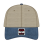 OTTO 18-202 6 Panel Low Profile Dad Cap - Nvy/Kha - Nvy/Kha / 6 1/2’’ - 7 5/8’’