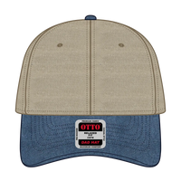 OTTO 18-202 6 Panel Low Profile Dad Cap - Nvy/Kha - Nvy/Kha / 6 1/2’’ - 7 5/8’’