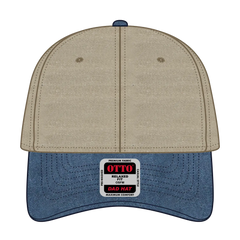 OTTO 18-202 6 Panel Low Profile Dad Cap - Nvy/Kha - Nvy/Kha / 6 1/2’’ - 7 5/8’’
