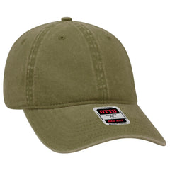 OTTO 18-202 6 Panel Low Profile Dad Cap - Ol. Green - Ol. Green / 6 1/2’’ - 7 5/8’’
