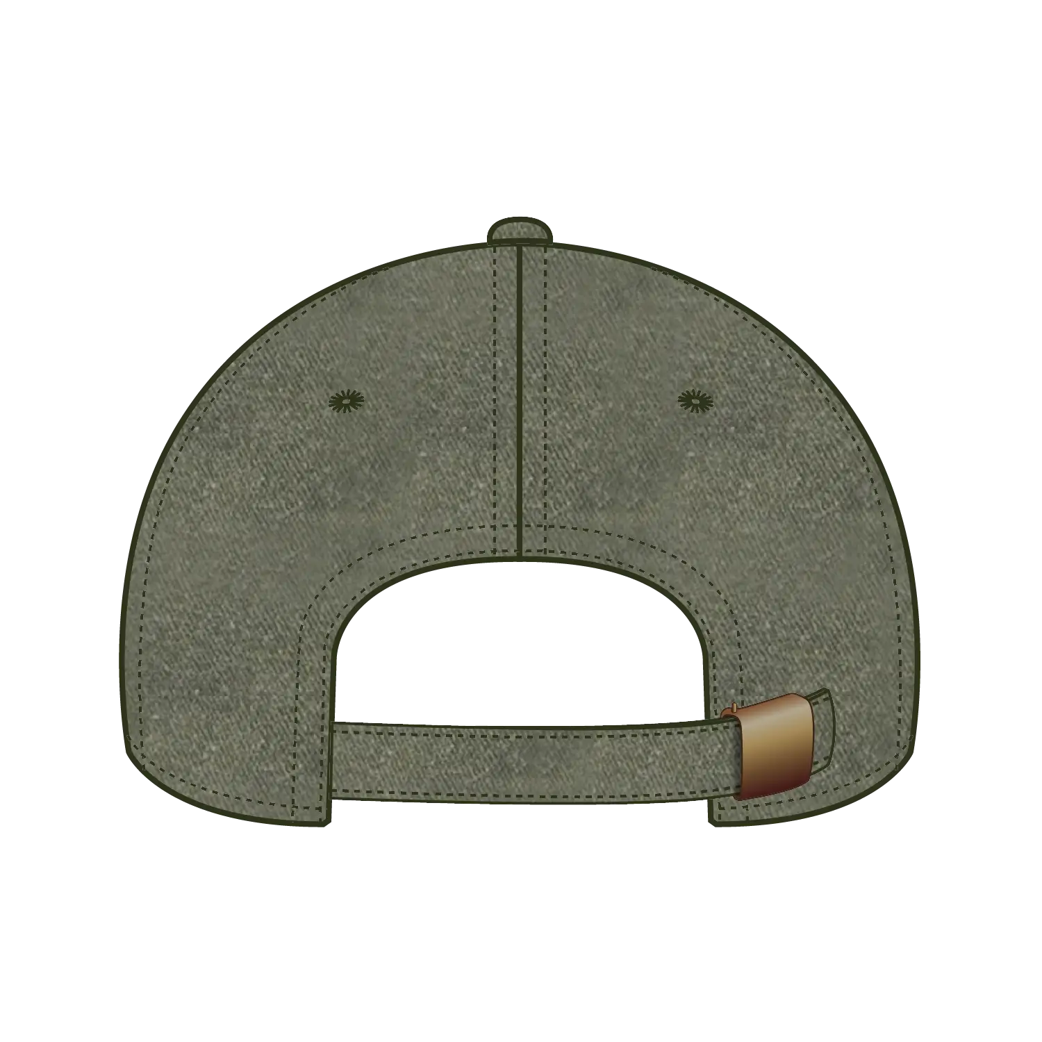 OTTO 18-202 6 Panel Low Profile Dad Cap - Ol. Green - Ol. Green / 6 1/2’’ - 7 5/8’’