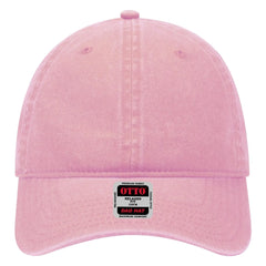 OTTO 18-202 6 Panel Low Profile Dad Cap - Pink - Pink / 6 1/2’’ - 7 5/8’’