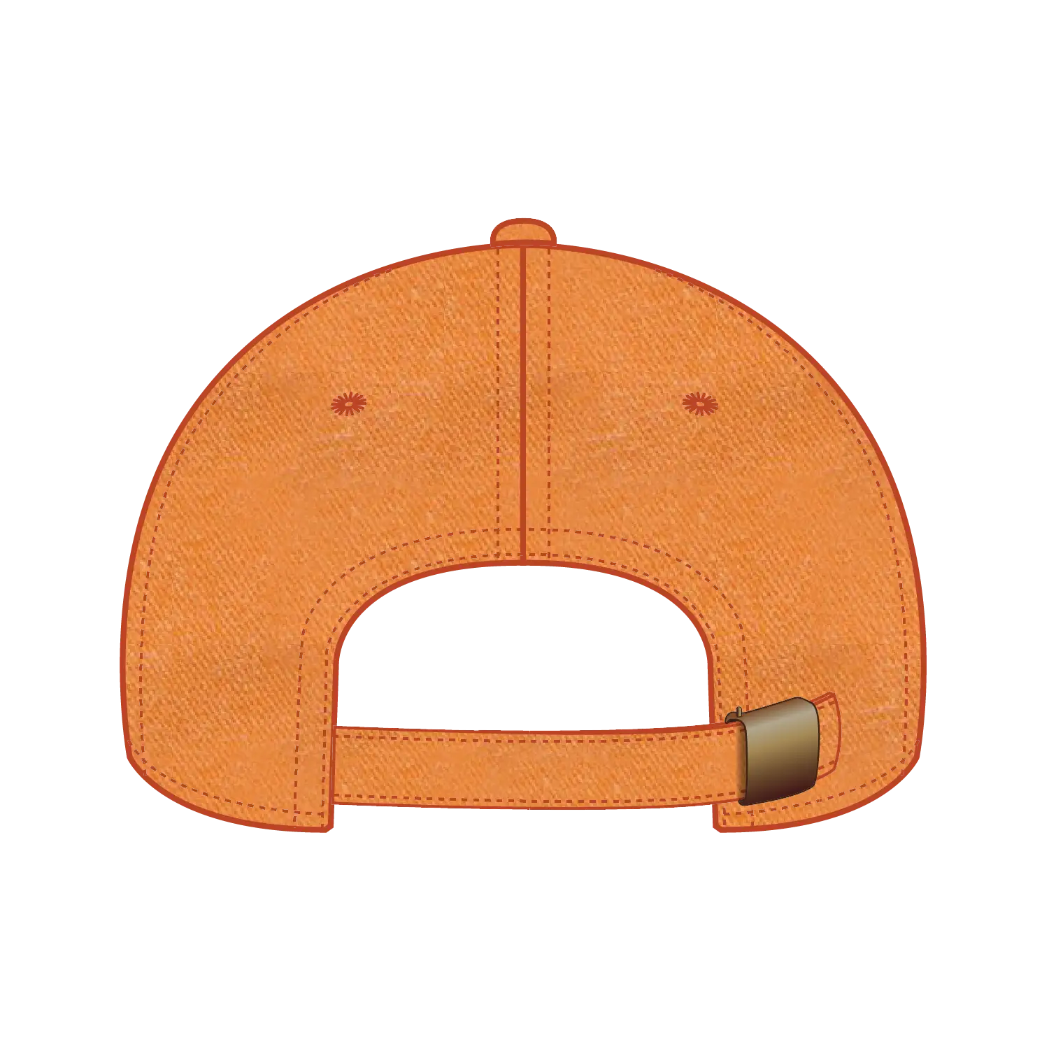 OTTO 18-202 6 Panel Low Profile Dad Cap - Pkn. Orange - Pkn. Orange / 6 1/2’’ - 7 5/8’’