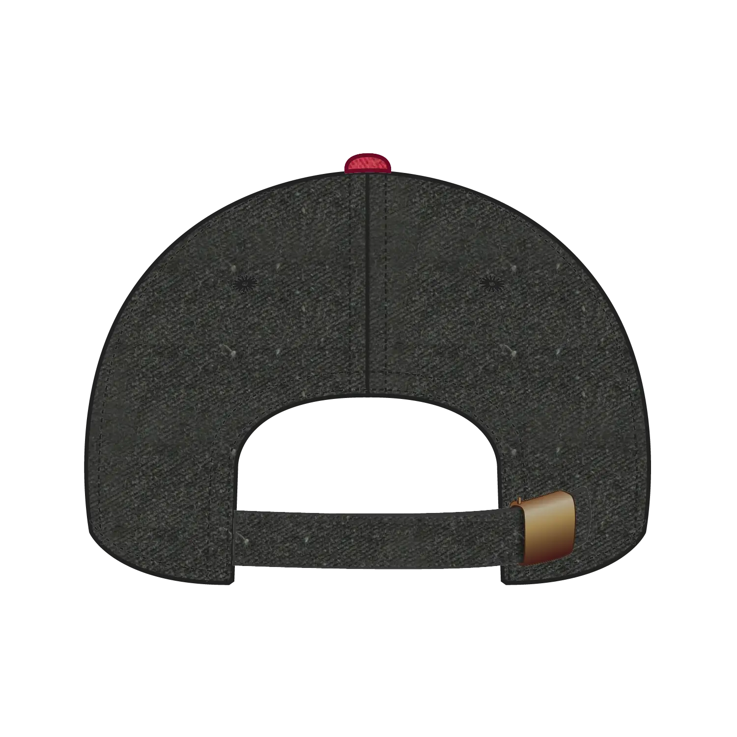 OTTO 18-202 6 Panel Low Profile Dad Cap - Red/Blk - Red/Blk / 6 1/2’’ - 7 5/8’’